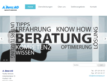Tablet Screenshot of benzreinigung.ch